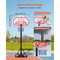 White-Red-Black Adjustable Basketball Hoop 28in Backboard Outdoor